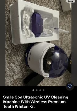 Smile Spa Ultrasonic UV Cleaning Machine With Wireless Premium Teeth Whiten Kit