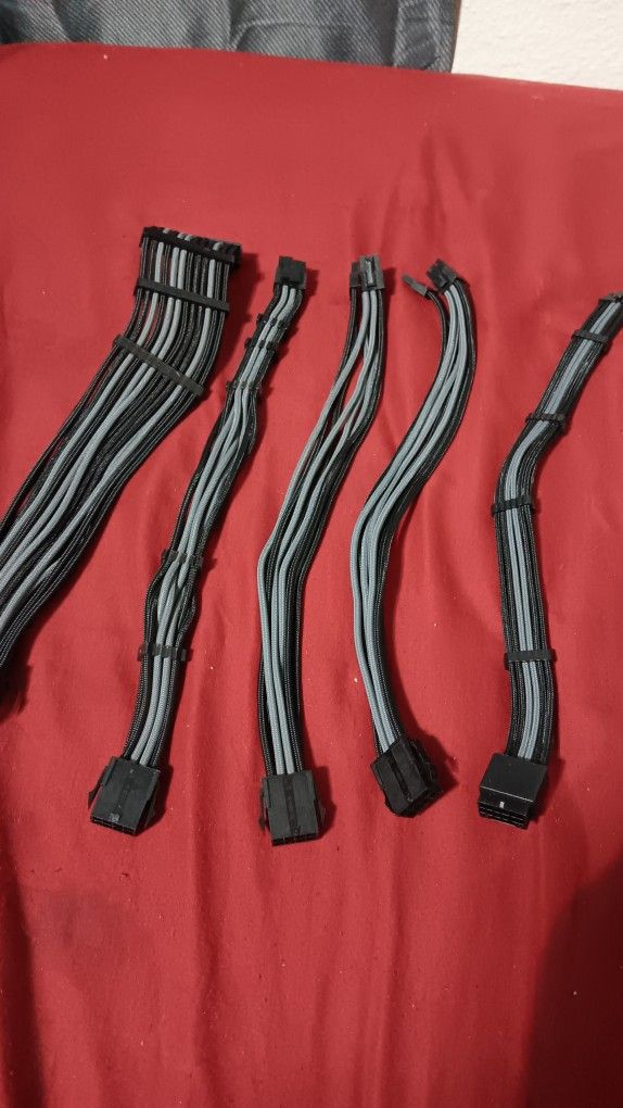 Gray + Black Psu Cable Extension Kit