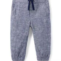 Janie and Jack Baby Linen-Cotton Jogger 0-3M new with tags 