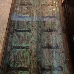 Wood Door Antique Living Room Table