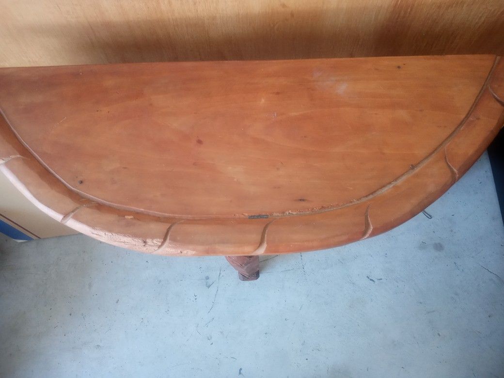 Console table with mirror