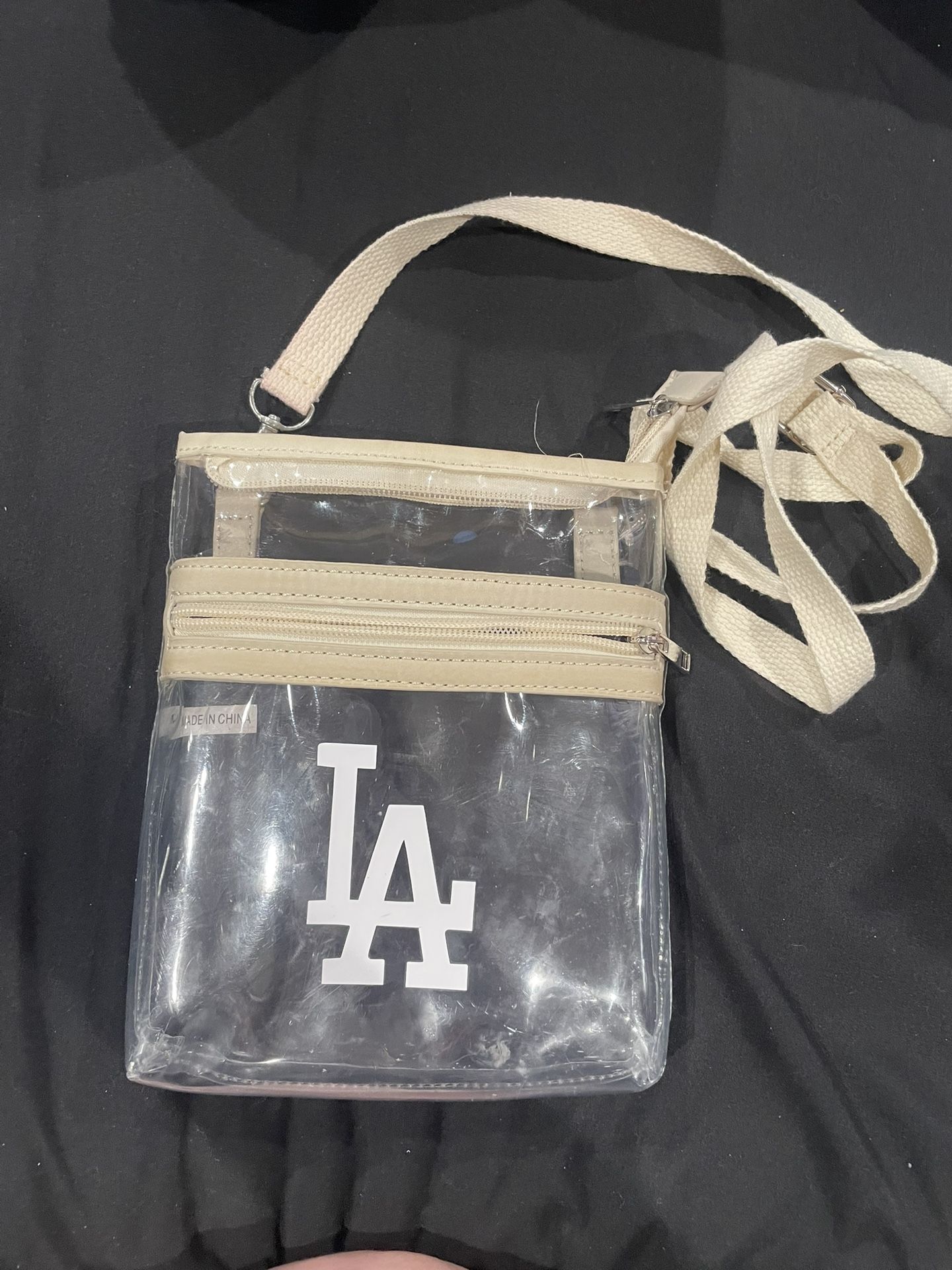 Los Angeles LA Dodgers White Transparent Crossbody Adjustable