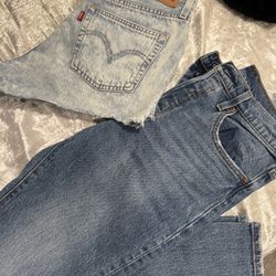 Women Levi’s Slim Straight Jeans / Levi’s Shorts 
