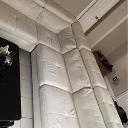 white Leather Sectional Couches