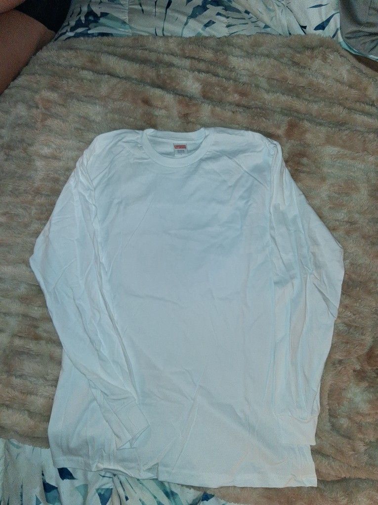 Supreme Tee Long Sleeve White