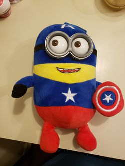 Plush toy Musical Minion Captain America