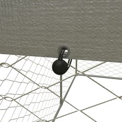 Large outdoor kennel, heavy duty outdoor fenced dog cage with swivel feeder, outdoor dog playpen with waterproof UV protection cover and safety lock,6