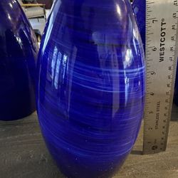 7 3/4 Inch Blue Glass Swirl Pendant Light Globe