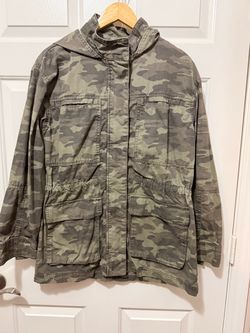 Universal Thread Camo Hooded Utility Jacket Women’s Large 100% Cotton