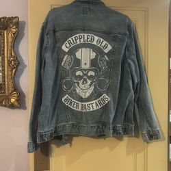 Vintage Denim Biker Coat