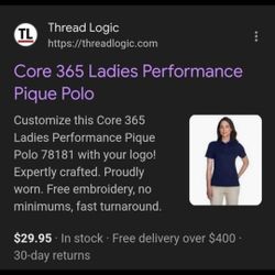 3 Ladies Performance Polo 