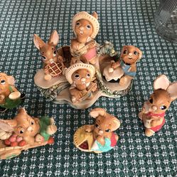 PENDELFIN RABBIT FIGURINES 