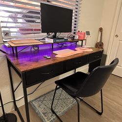 Complete Desk Setup with 22” Monitor