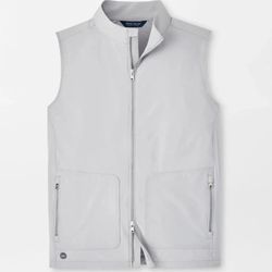 NWT Peter Millar Crown Crafted Contour Men's Vest Gale Full Zip $245 Large