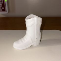 Small White Ceramic Cowboy Boot