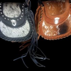 Cow Fur Leather Hand Bags