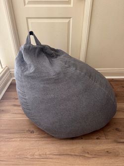 Grey Cloth Bean Bag Chair