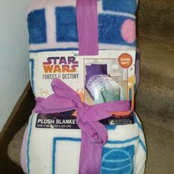 Star Wars plush blanket 62" x 90" Brand New! 
