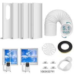 Ninonly Portable Air Conditioner Window Vent Kit with 5.1" Exhaust Hose