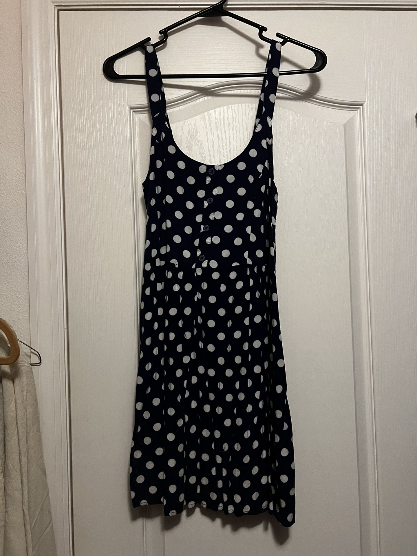 Navy Blue Polka Dot Dress