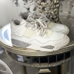 Jordan 4 Retro White Oreo Size 3 Y Good Condition 