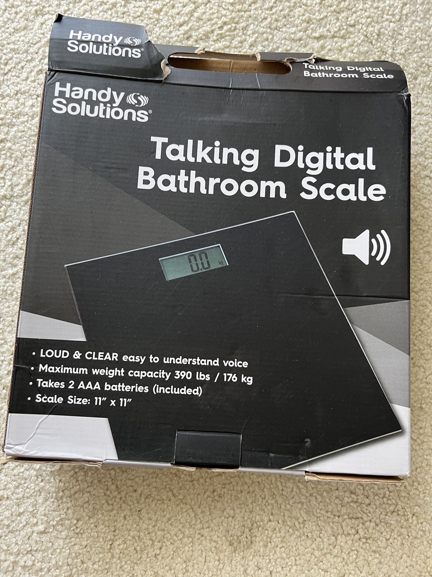 handy solutions talking digital bathroom scale Brand New