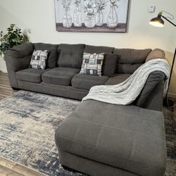 FREE DELIVERY Ashley Furniture Gray Sectional Couch Sofa Grey