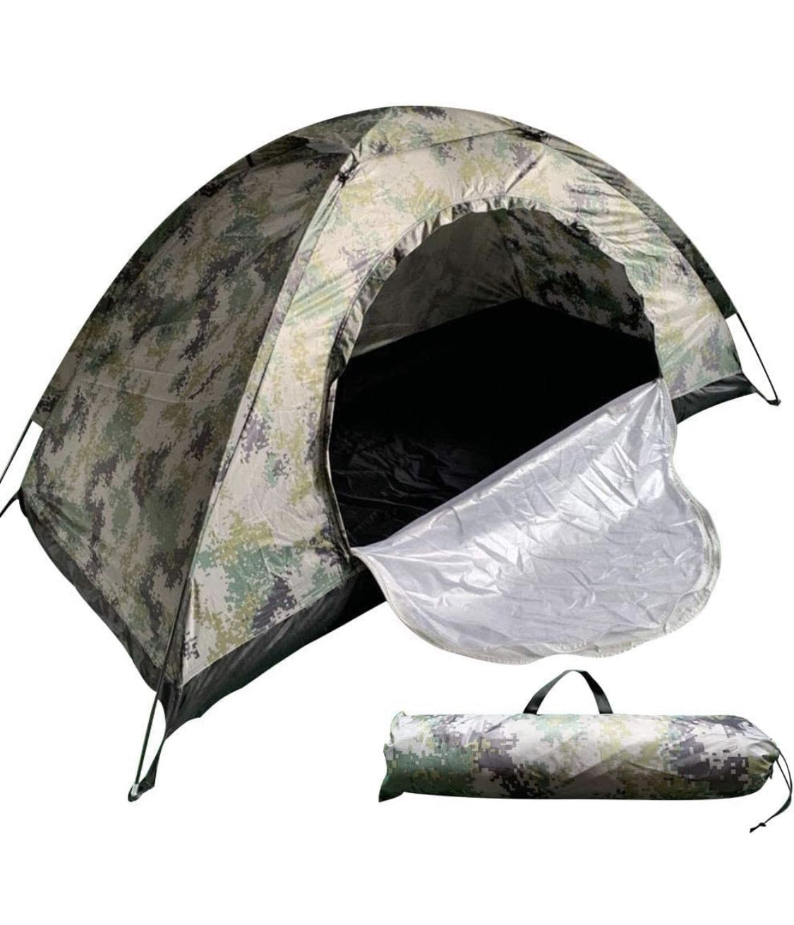 Camping Tent 1 Person, Camouflage Patterns Backpacking Tent with Carry Bag, Lightweight Waterproof Camping Hiking Tent for Travel Camping Mountaineeri