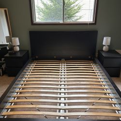 IKEA Queen Frame& 2 Night Stands 