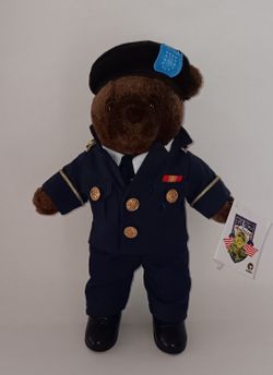 "Bear Forces of America" 10" military plush bear in fress blues $10 FIRM