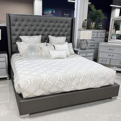 " New Brand , Ask FOR A DISCOUNT COUPON  , coralayne Gray Silver Upholsterd Bedroo m Se t /Home Decor , Household 