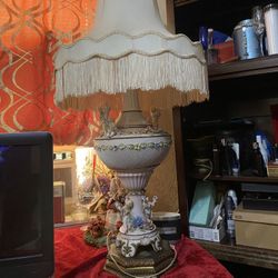 Victorian, Rare Porcelain Lamp