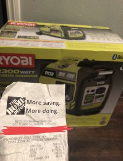 Ryobi Inverter Generator with Bluetooth