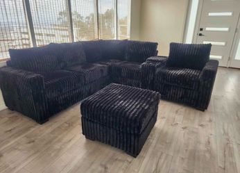 🚨 NEW Corduroy Sectional Sofa w/ USB Charging – $847