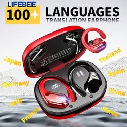 LIFEBEE Wireless Translation Earbuds, Real-Time Translator Device with App, Portable Headset Compatible with Ios And Android, Perfect for Travel And B
