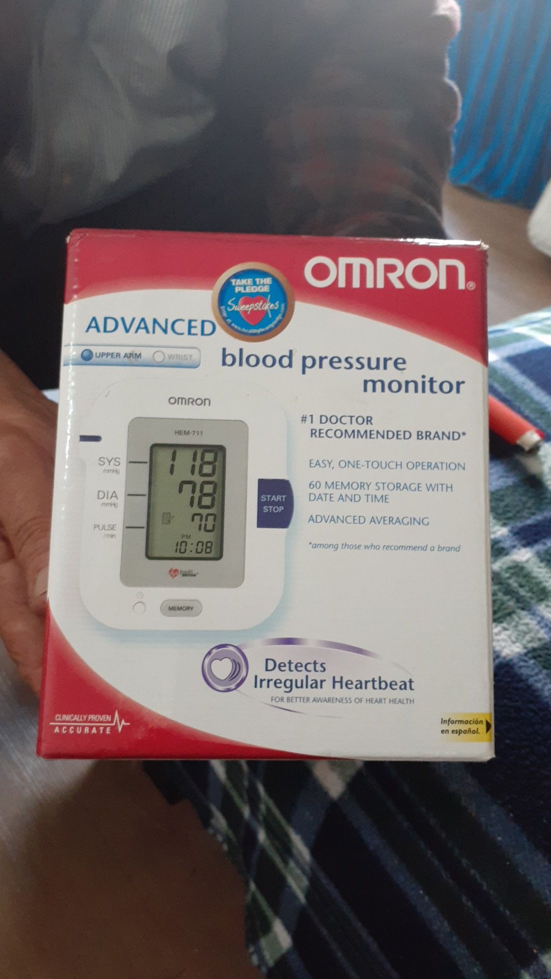 Advance Blood pressure monitor detects irregular heartbeat(Omron)
