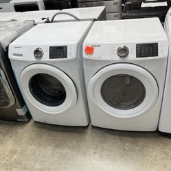 SAMSUNG FRONT LOAD WASHER DRYER SET COLOR WHITE G2E 3