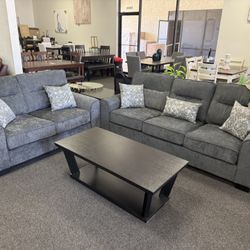 Dark Grey Sofa And Love Seat ✅ Financing Available - Bad or No Credit Accepted ✅ 