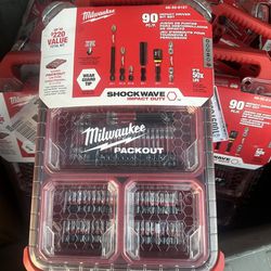 Milwaukee  SHOCKWAVE Impact Duty Alloy Steel Driver Bit Set with PACKOUT Case (90-Piece) FIRM  Price $75 only 3 Left  No Offers 