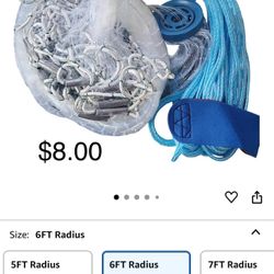 Cast Net with Lead Sinkers Fishing Throw Nets Hand