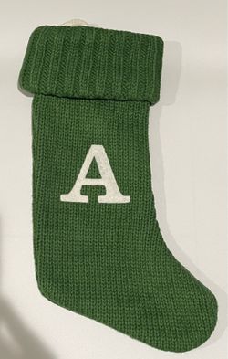 Target Wondershop Knit Monogram Christmas Stocking – Letter A Red & White Stripe – Like New