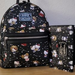 Loungefly Hello Kitty Backpack And Wallet 