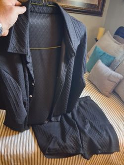 Men's Black two piece short set  Sz.2xl.