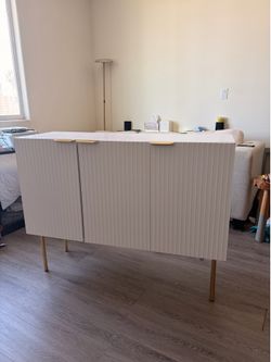 White credenza cabinet