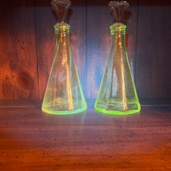 Uranium Glass Wine Decanter