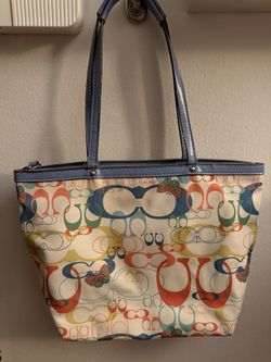 Multi Colored Coach Purse