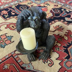 Thinking Monkey Candle Holder