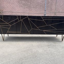 West Elm Roar-Rabbit Geo Inlay Media Console Entertainment Center Tv Stand Cabinet Sideboard Credenza.