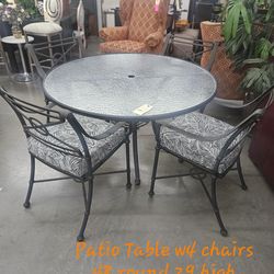 Patio Table w4 chairs RoundWe are located at 2811 East Bell road. Another Time Around Furniture.