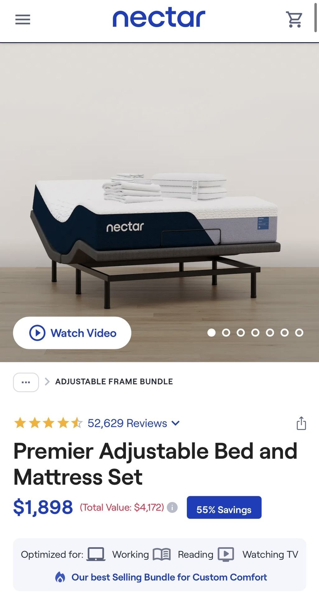 ✨ Nectar Queen Adjustable Bed + Mattress — Gently Used ✨